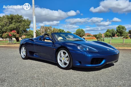 Blue 2001 Ferrari 360 Convertible Spider
