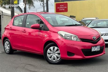 Pink 2011 Toyota Yaris Hatchback Yr