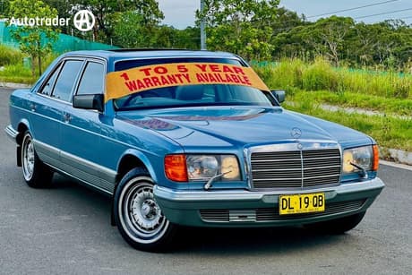 Blue 1985 Mercedes-Benz 380 Sedan Sel