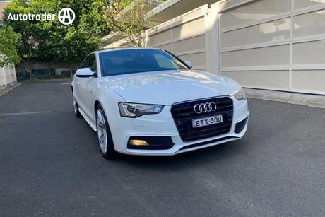 White 2014 Audi A5 Coupe 2.0 Tdi Quattro
