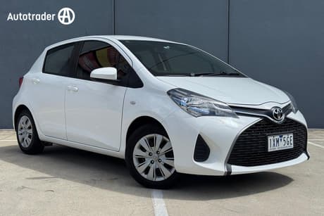 White 2015 Toyota Yaris Hatchback Ascent
