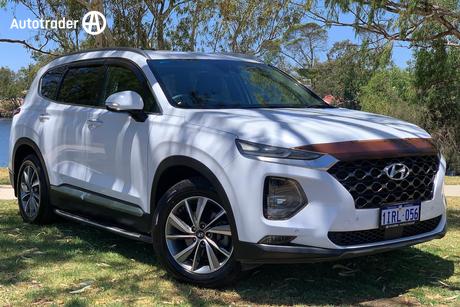 White 2018 Hyundai Santa FE Wagon Elite Crdi Satin (Awd)