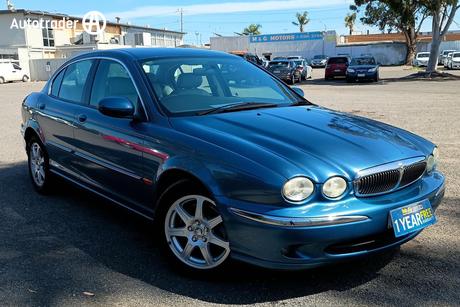 Blue 2002 Jaguar X-Type Sedan