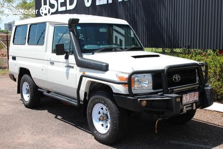 White 2016 Toyota Landcruiser Workmate (4X4) 3 Seat