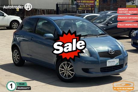 Blue 2008 Toyota Yaris Hatchback Yr