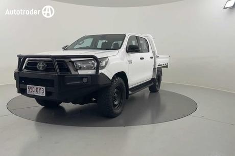 White 2021 Toyota Hilux Double Cab Chassis Sr (4X4)