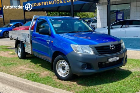 Blue 2013 Toyota Hilux Cab Chassis Workmate