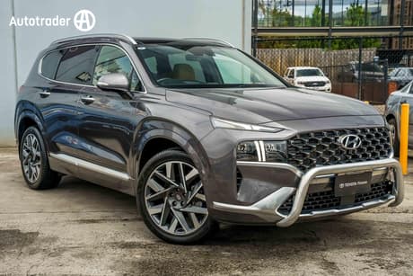 Grey 2021 Hyundai Santa FE Wagon Highlander Crdi (Awd)