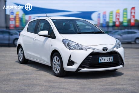 White 2019 Toyota Yaris Hatchback Ascent