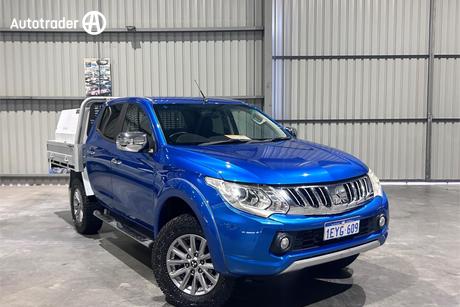 Blue 2015 Mitsubishi Triton Dual Cab Utility Gls (4X4)