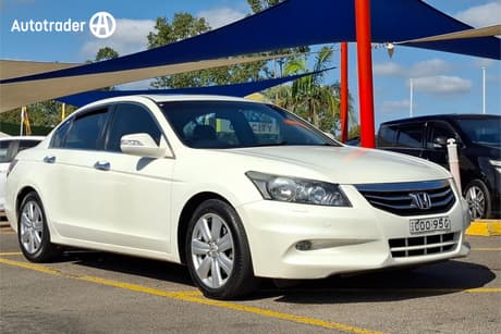 White 2012 Honda Accord Sedan V6-L