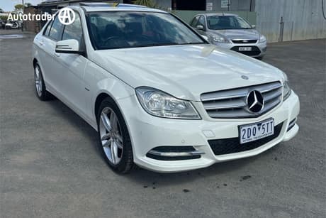 White 2012 Mercedes-Benz C200 Sedan Be