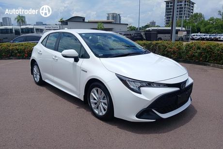 White 2024 Toyota Corolla Hatchback Ascent Sport Hybrid