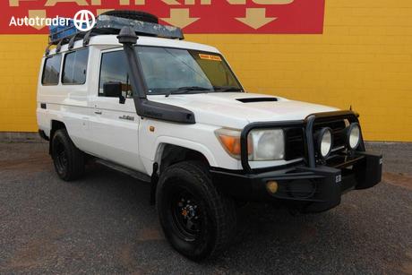 White 2011 Toyota Landcruiser Cab Chassis Workmate (4X4)