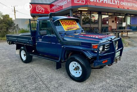 Blue 1994 Toyota Landcruiser Cab Chassis (4X4)