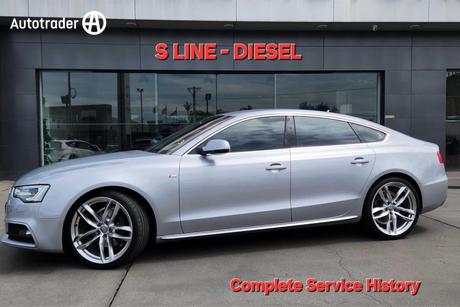 Silver 2014 Audi A5 Hatchback Sportback 3.0 Tdi Quattro