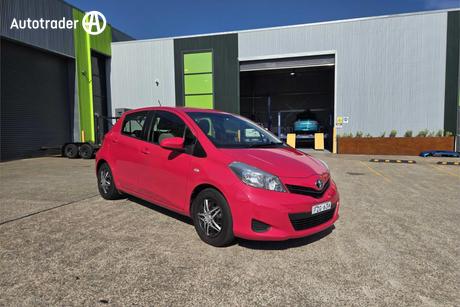Pink 2012 Toyota Yaris Hatchback Yr