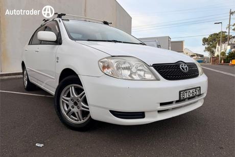 White 2001 Toyota Corolla Sedan Conquest