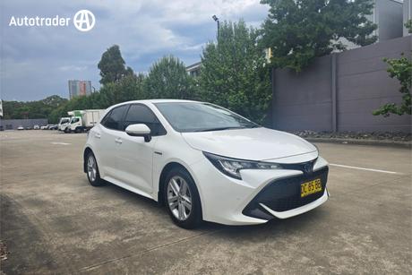 White 2021 Toyota Corolla Hatchback Ascent Sport Hybrid