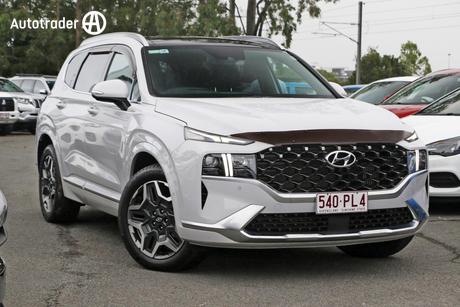 White 2022 Hyundai Santa FE Wagon Highlander Hev (7 Seat)