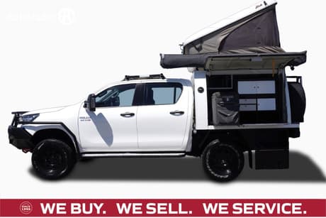 White 2021 Toyota Hilux Double Cab Chassis Sr (4X4)