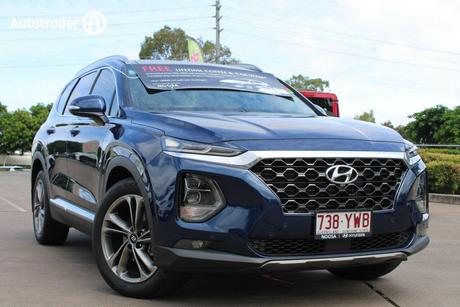 Blue 2019 Hyundai Santa FE Wagon Highlander Mpi Blk-Bge (2Wd)