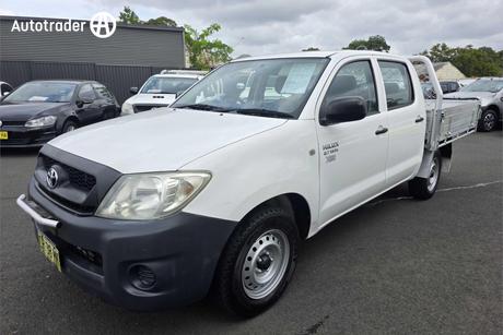 White 2008 Toyota Hilux Dual Cab Pick-up Workmate