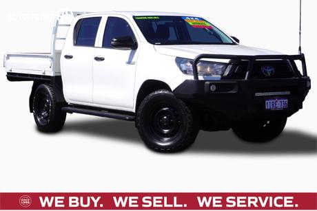 White 2022 Toyota Hilux Double Cab Chassis Workmate (4X4)