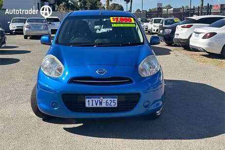 Blue 2012 Nissan Micra Hatchback St
