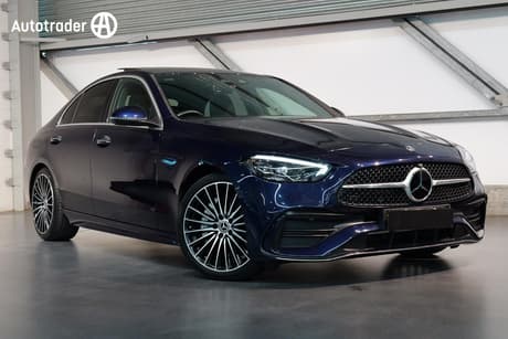 Blue 2021 Mercedes-Benz C300 Sedan Edition C