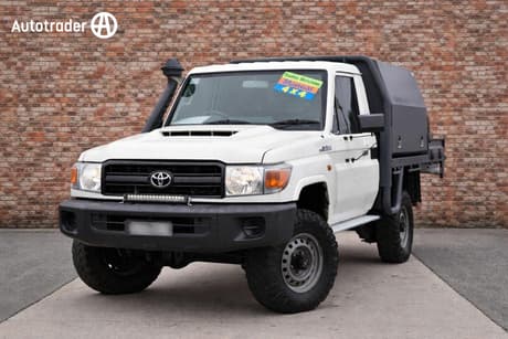 White 2019 Toyota Landcruiser Cab Chassis Workmate (4X4)