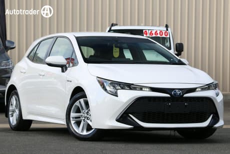 White 2021 Toyota Corolla Hatchback Ascent Sport Hybrid