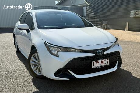 White 2024 Toyota Corolla Hatchback Ascent Sport Hybrid