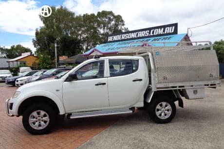 White 2013 Mitsubishi Triton Double Cab Utility Glx (4X4)