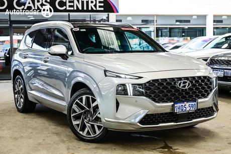 Silver 2022 Hyundai Santa FE Wagon Highlander Crdi (Awd)