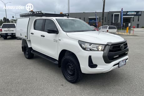 White 2021 Toyota Hilux Double Cab Chassis Sr (4X4)
