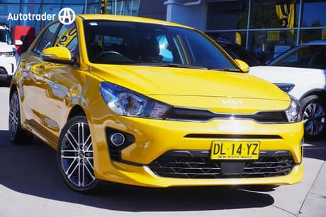 Yellow 2022 Kia RIO Hatchback Sport