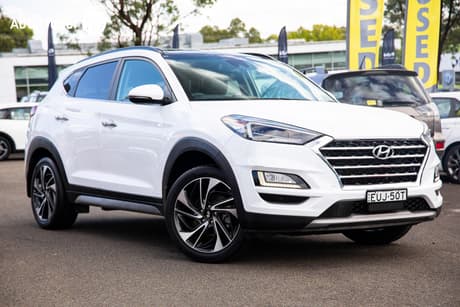 White 2021 Hyundai Tucson Wagon Highlander (Awd)