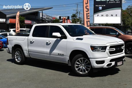 White 2023 RAM 1500 Ute Tray LARAMIE SPORT RAMBOX MHEV