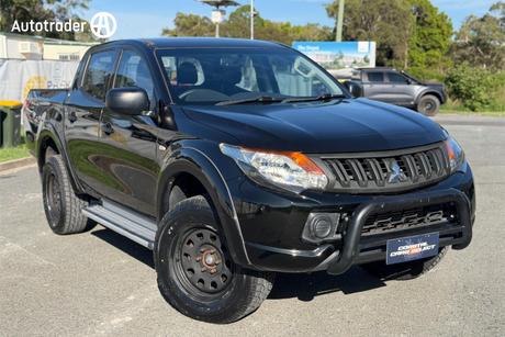 Black 2016 Mitsubishi Triton Dual Cab Utility Glx (4X4)
