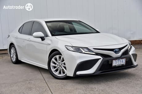 White 2021 Toyota Camry Sedan Ascent Sport Hybrid
