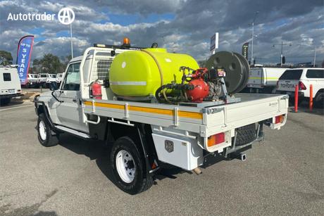 White 2014 Toyota Landcruiser Cab Chassis Workmate (4X4)