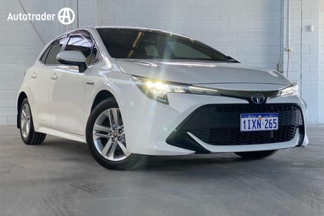 White 2021 Toyota Corolla Hatchback Ascent Sport Hybrid