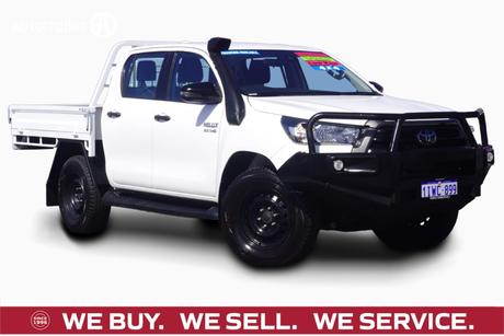 White 2021 Toyota Hilux Double Cab Chassis Sr (4X4)