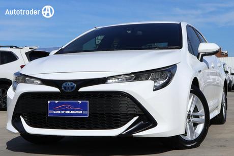 White 2019 Toyota Corolla Hatchback Ascent Sport (Hybrid)