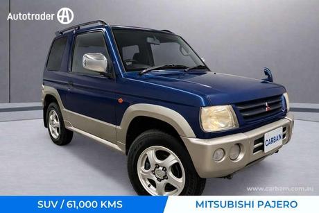 Blue 1998 Mitsubishi Pajero SUV MINI