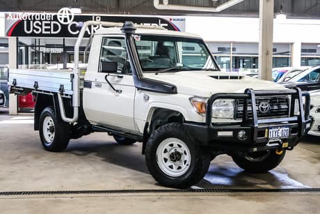 White 2021 Toyota Landcruiser Cab Chassis Workmate