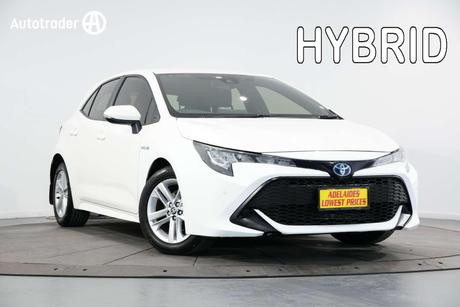 White 2021 Toyota Corolla Hatchback Ascent Sport Hybrid