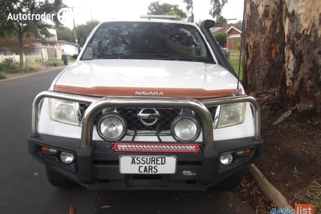 White 2009 Nissan Navara Ute Tray D40