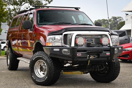 Red 2003 Ford F250 Crew Cab Pickup Xlt (4X4)